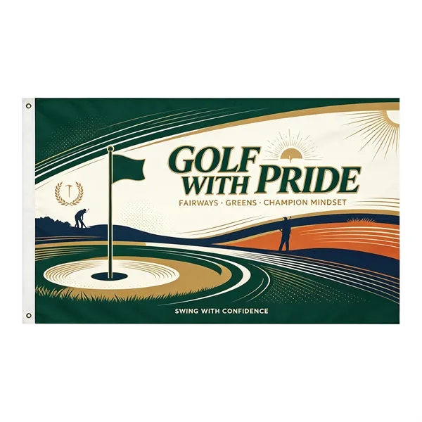 2 Day Rush 3'x5' Single Sided Custom Polyester Outdoor Flag