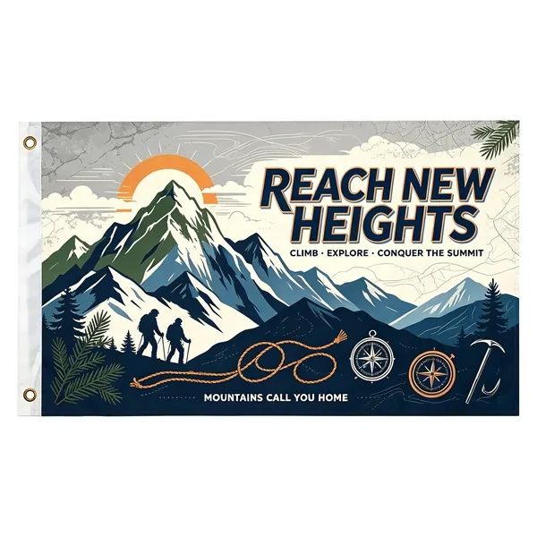 2 Day Rush 5'x8' Large Double Side Full Color Polyester Flag