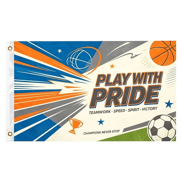 2 Day Rush 5'x8' Large Double Side Full Color Polyester Flag
