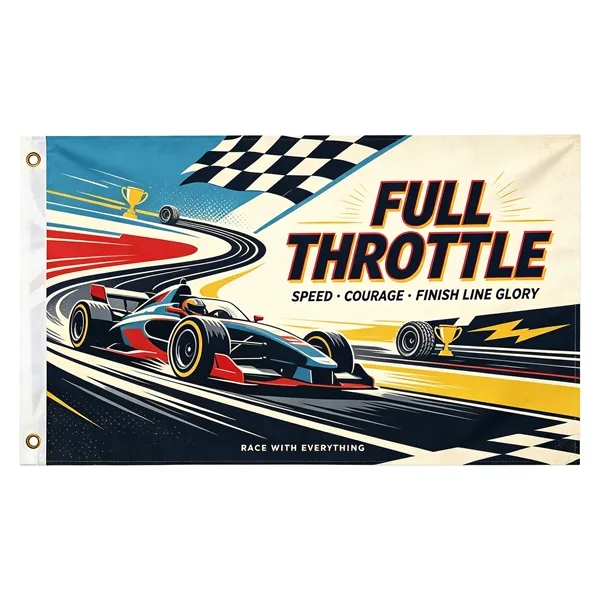2 Day Rush 5'x8' Large Double Side Full Color Polyester Flag