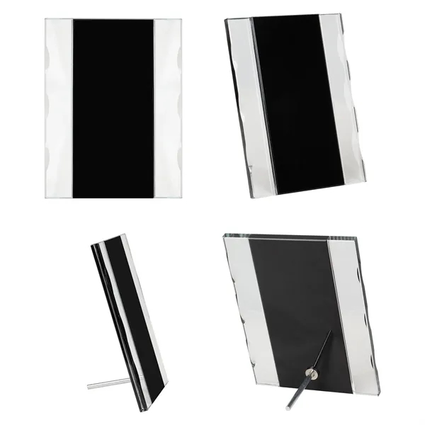 3 Day Rush Two Tone Clear Crystal Trophy Award W/ Stand