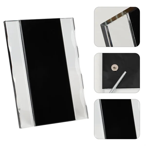 3 Day Rush Two Tone Clear Crystal Trophy Award W/ Stand