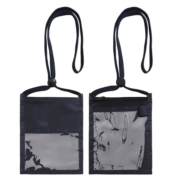 5 Day Rush Double Side Clear Window Pouch Neck Wallet