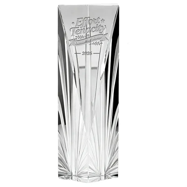 3 Day Rush Gradient Color Faceted Crystal Trophy Award
