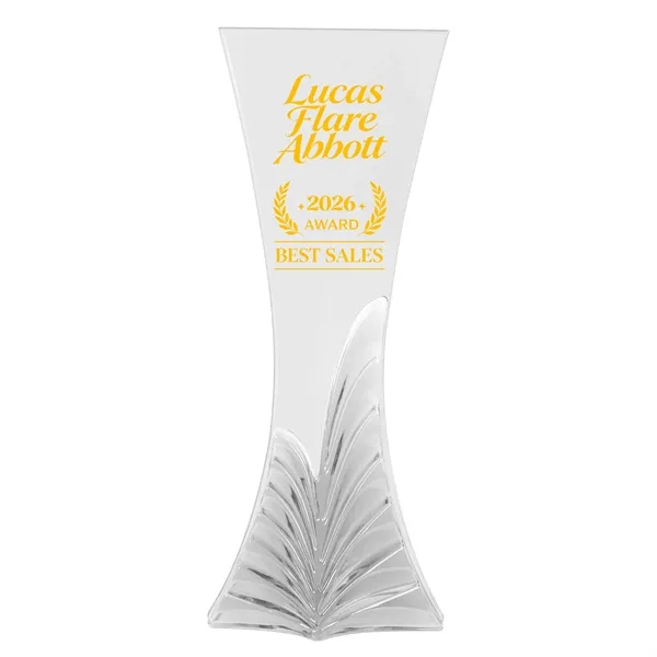 3 Day Rush Curved Elegant Custom Crystal Trophy Award