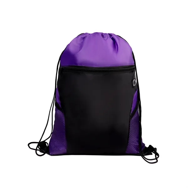 5 Day Rush Drawstring Backpack W/ Mesh Pockets & Earbud Port