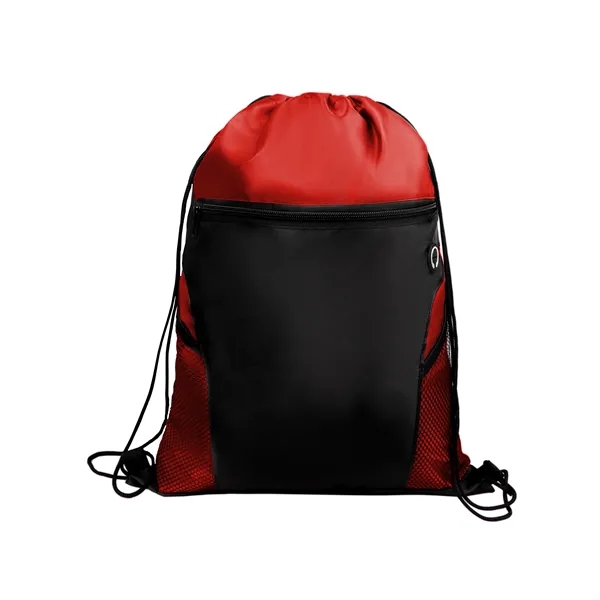 5 Day Rush Drawstring Backpack W/ Mesh Pockets & Earbud Port