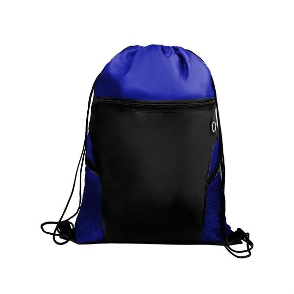 5 Day Rush Drawstring Backpack W/ Mesh Pockets & Earbud Port