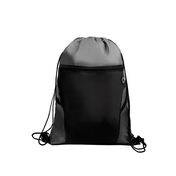 5 Day Rush Drawstring Backpack W/ Mesh Pockets & Earbud Port