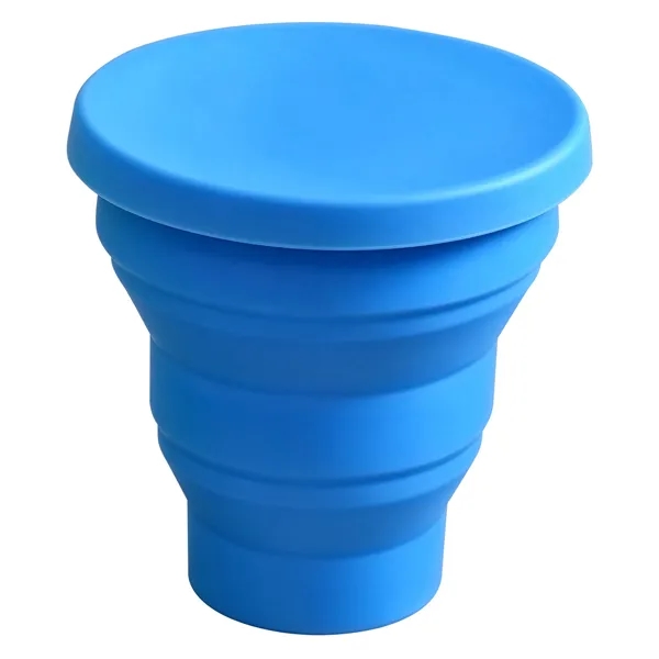 7Oz Reusable Silicone Collapsible Cup W/ Lid