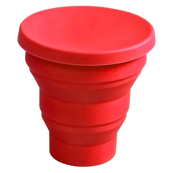 7Oz Reusable Silicone Collapsible Cup W/ Lid
