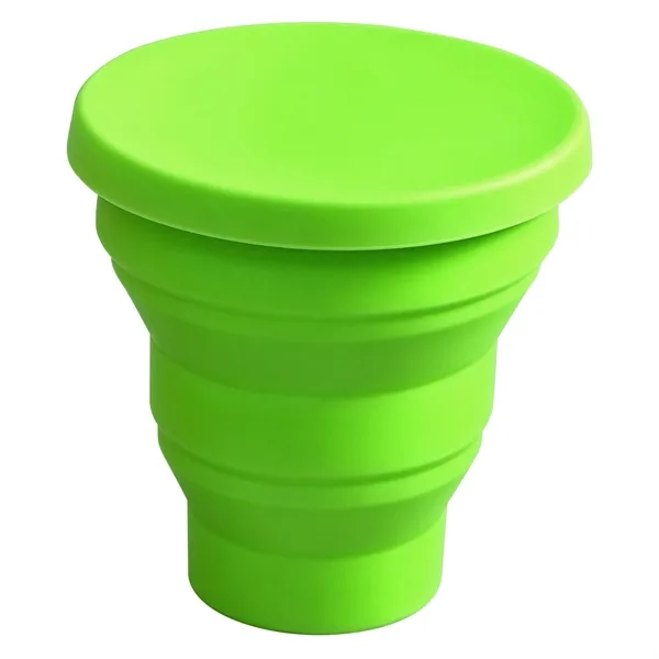 7Oz Reusable Silicone Collapsible Cup W/ Lid