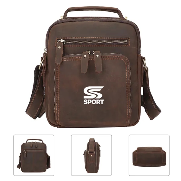 Vintage Genuine Leather Crossbody Shoulder Bag
