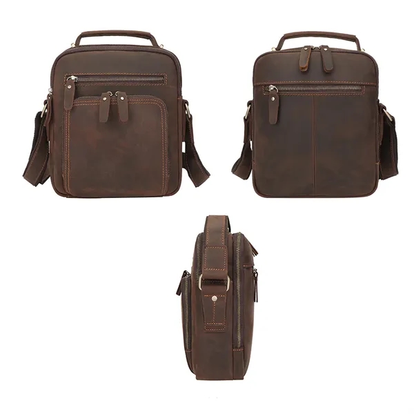 Vintage Genuine Leather Crossbody Shoulder Bag