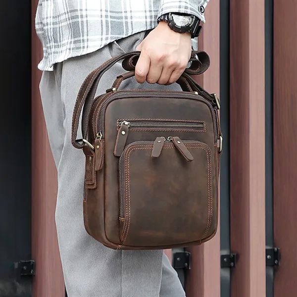Vintage Genuine Leather Crossbody Shoulder Bag