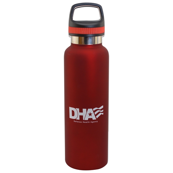 20oz. Stainless Steel Insulated Vacuum Bottle w/Handle Lid - 20oz. Stainless Steel Insulated Vacuum Bottle w/Handle Lid - Image 3 of 4