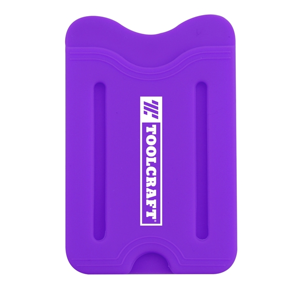 Silicone Phone Wallet w/ Finger Slot - Silicone Phone Wallet w/ Finger Slot - Image 3 of 5
