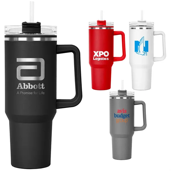 Hippo Lite Mug & Straw Lid with Twist Closure - 40 oz.