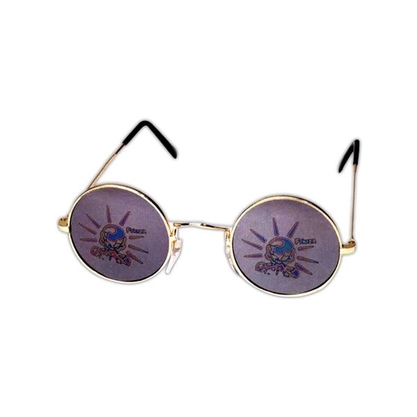 Silver colored framesd sunglasses