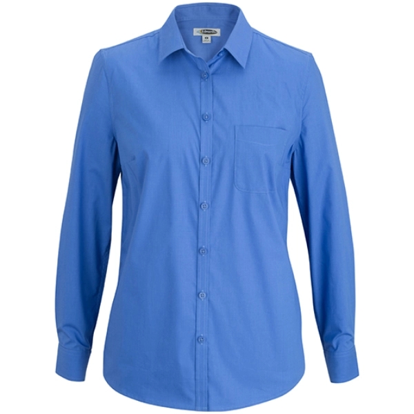 Ladies' L/S Stretch Poplin Blouse - Ladies' L/S Stretch Poplin Blouse - Image 3 of 5