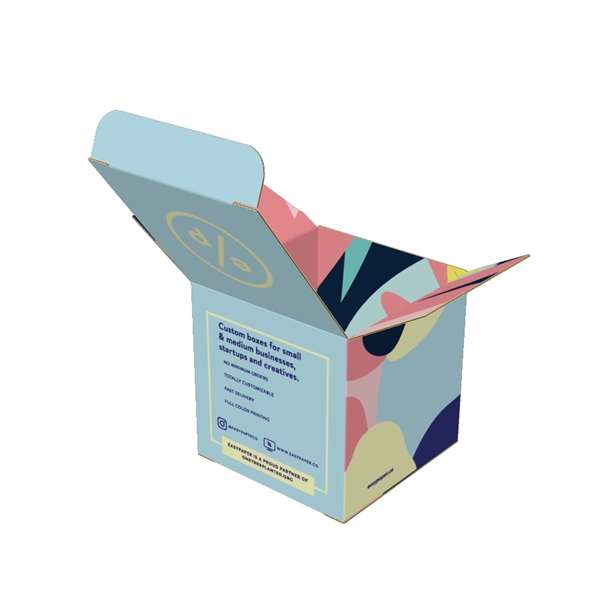 4"x 4"x 4" E-Flute Tuck End Box ( Custom sizes and print ) - 4"x 4"x 4" E-Flute Tuck End Box ( Custom sizes and print ) - Image 1 of 5