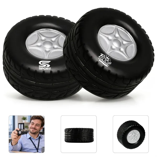 Soft PU Foam Tire Shaped Stress Ball Squeeze Toy