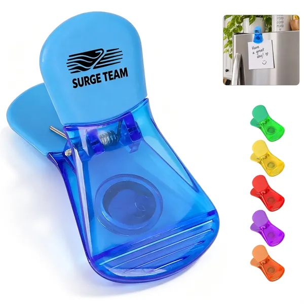 Plastic Magnetic Chip Clip Custom Pad Printing Bag Sealing