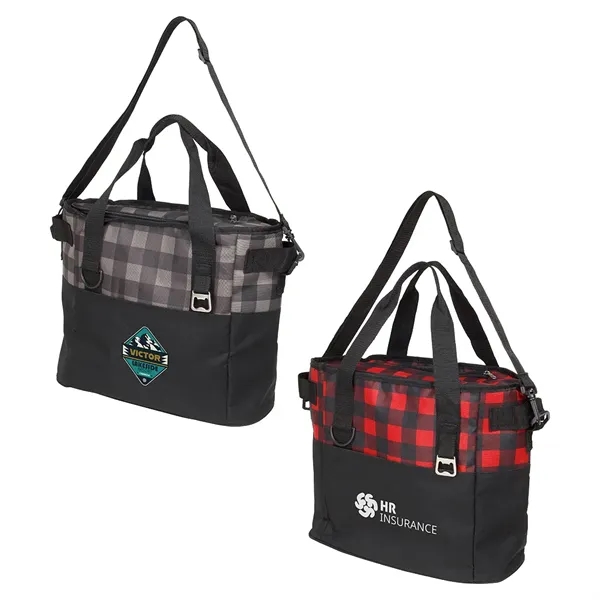 Plaid Insulated Cooler Bag