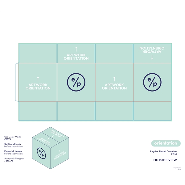 12"x 12"x 12" B-Flute Shipper Box ( custom size and print ) - 12"x 12"x 12" B-Flute Shipper Box ( custom size and print ) - Image 3 of 3
