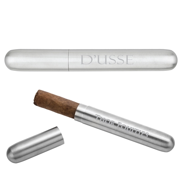 Custom Robusto Stainless Steel Cigar Tube