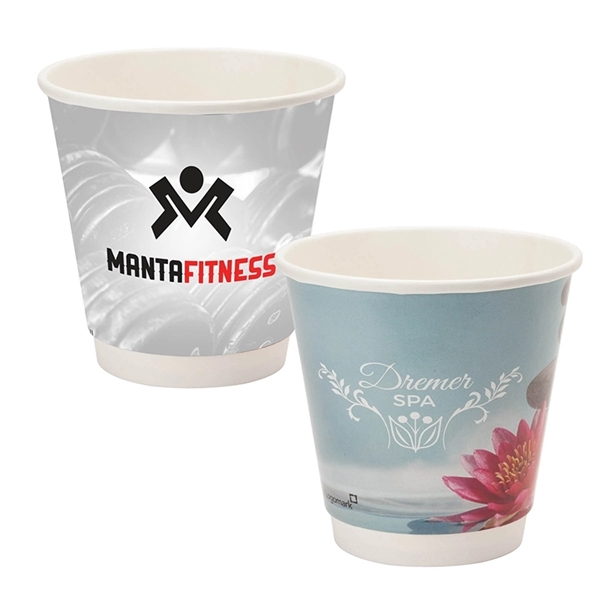 10oz Double Wall Paper Coffee Cup with Lid - 10oz Double Wall Paper Coffee Cup with Lid - Image 1 of 4
