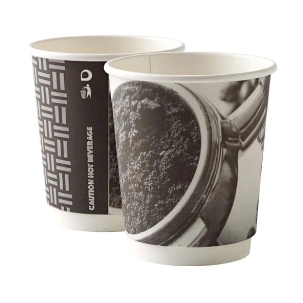 10oz Double Wall Paper Coffee Cup with Lid - 10oz Double Wall Paper Coffee Cup with Lid - Image 4 of 4