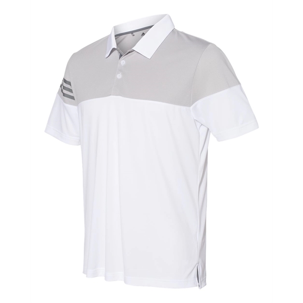 Adidas Heathered 3-Stripes Colorblocked Polo - Adidas Heathered 3-Stripes Colorblocked Polo - Image 23 of 31