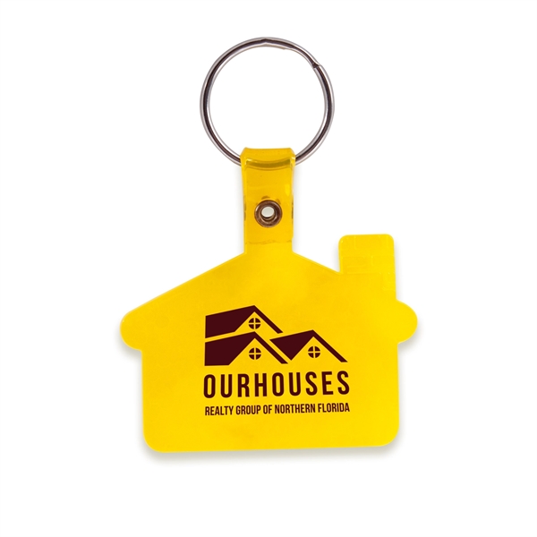 1 Color House Shaped Soft Plastic Key Tags - 1 Color House Shaped Soft Plastic Key Tags - Image 0 of 14