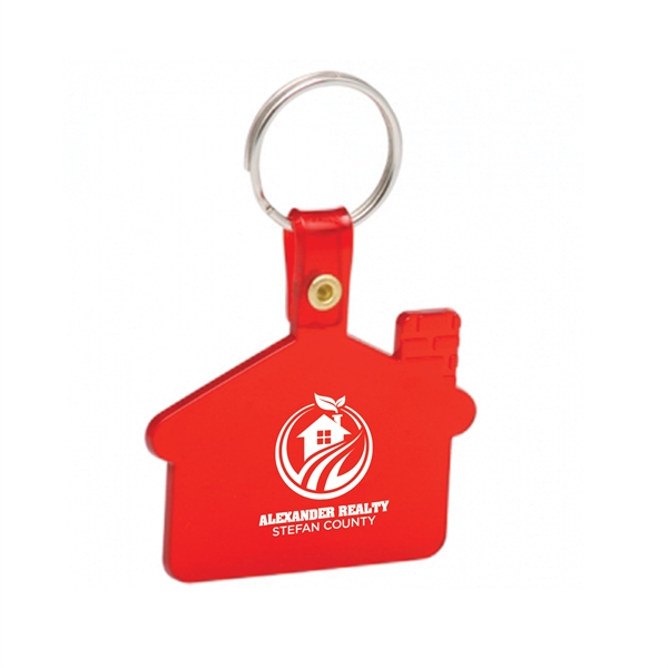 1 Color House Shaped Soft Plastic Key Tags - 1 Color House Shaped Soft Plastic Key Tags - Image 5 of 14