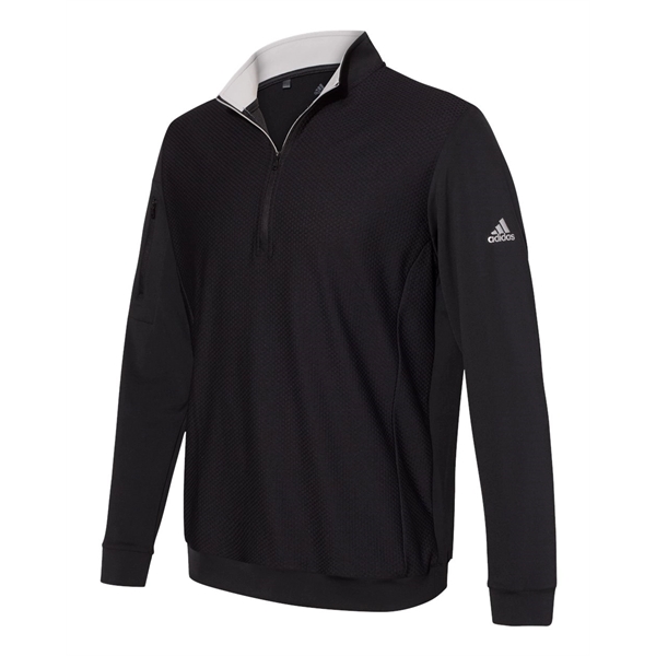 Adidas Performance Textured Quarter-Zip Pullover - Adidas Performance Textured Quarter-Zip Pullover - Image 3 of 12