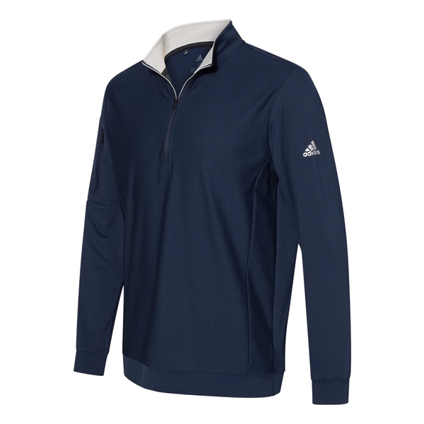 Adidas Performance Textured Quarter-Zip Pullover - Adidas Performance Textured Quarter-Zip Pullover - Image 5 of 12