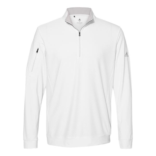 Adidas Performance Textured Quarter-Zip Pullover - Adidas Performance Textured Quarter-Zip Pullover - Image 9 of 12