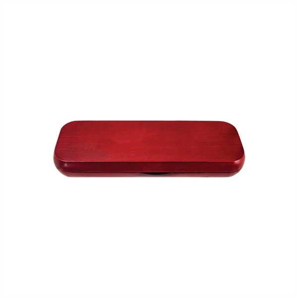 6 3/4" x 2 1/8" Rosewood Double Pen Case - 6 3/4" x 2 1/8" Rosewood Double Pen Case - Image 1 of 2