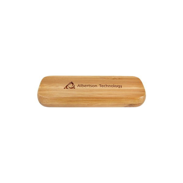 6 3/4" x 2 1/8" Bamboo Single Pen Case - 6 3/4" x 2 1/8" Bamboo Single Pen Case - Image 0 of 2