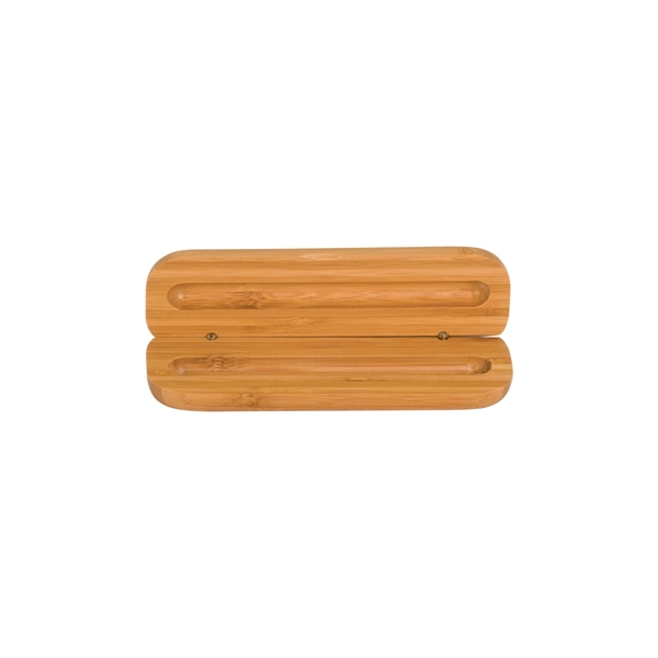 6 3/4" x 2 1/8" Bamboo Single Pen Case - 6 3/4" x 2 1/8" Bamboo Single Pen Case - Image 2 of 2