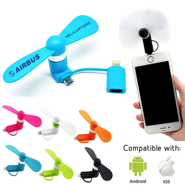 Portable USB Cellphone Fan - Portable USB Cellphone Fan - Image 0 of 2