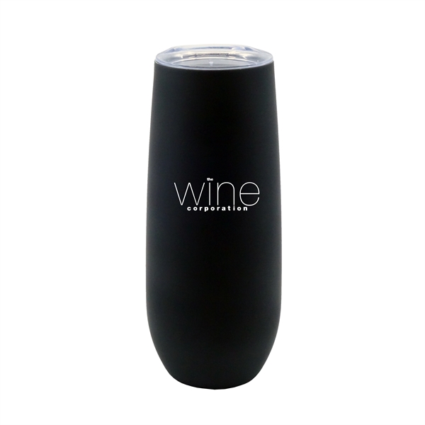 14 oz. Stainless Steel Champagne Flute w/ Rubberized Finish