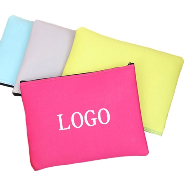 Neoprene Zipper Cosmetic Pouch - Neoprene Zipper Cosmetic Pouch - Image 0 of 8
