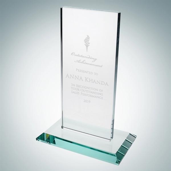Vertical Rectangle Plaque with Base  - Small