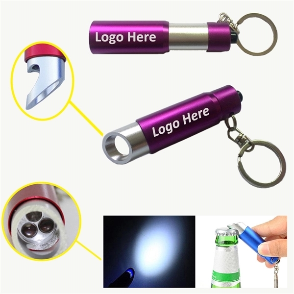 LED Keychain Flashlight Aluminum Bottle Opener - LED Keychain Flashlight Aluminum Bottle Opener - Image 0 of 0
