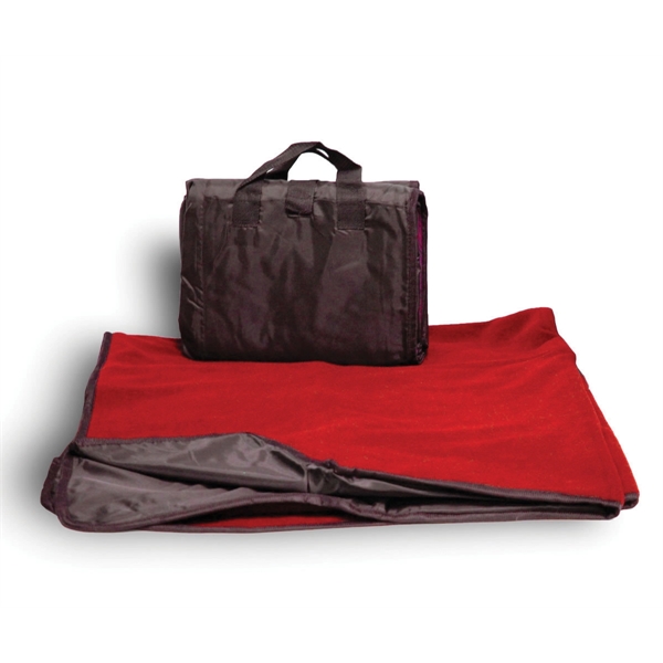 50" X 60" Reversible Fold up Picnic Blanket w/ Carry bag - 50" X 60" Reversible Fold up Picnic Blanket w/ Carry bag - Image 6 of 10