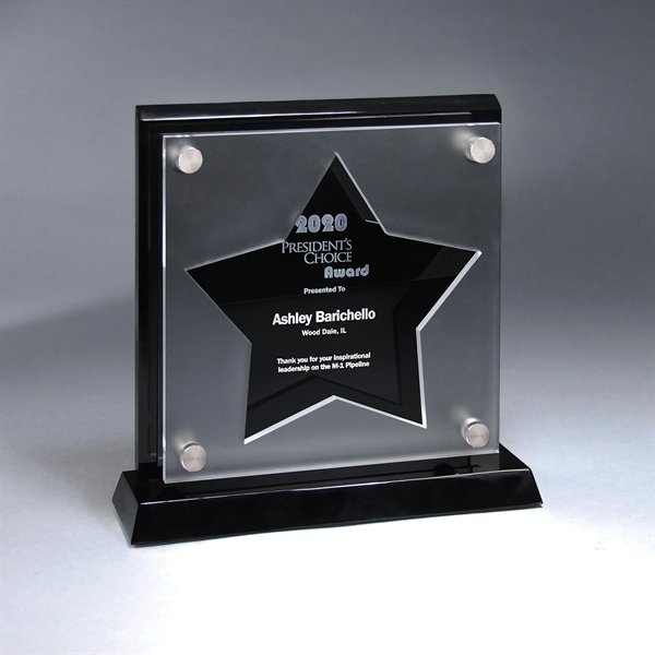 Frosted Lucite Cutout on Risers Award