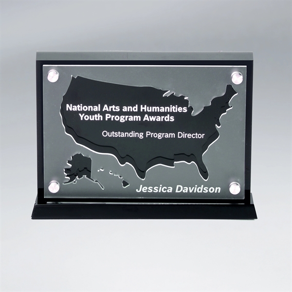 Frosted Lucite Cutout on Risers Award