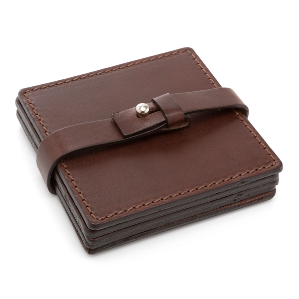 Leather Drink Coasters (4pk) - Leather Drink Coasters (4pk) - Image 0 of 1